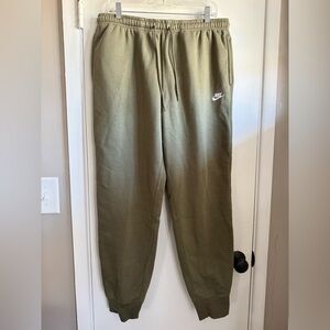 Nike Olive Green Sweatpants Joggers, Size Large